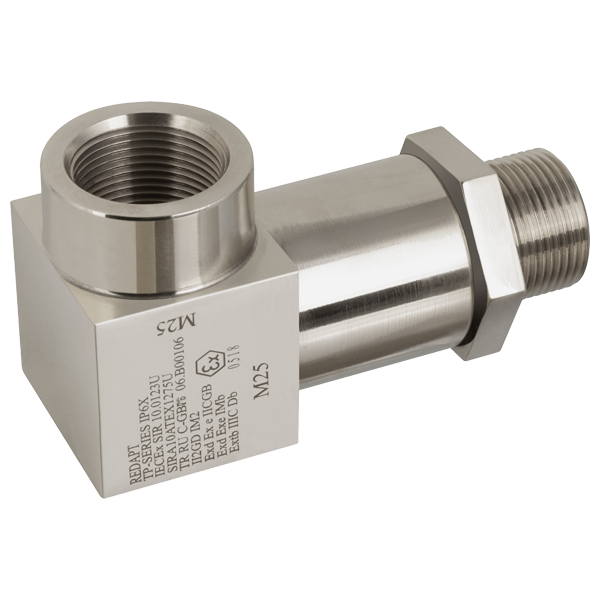 Redapt 90 graden ATEX  swivel adapters Nickel plated BR90DSWM20XM20NP